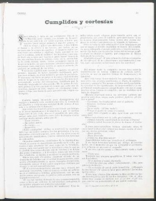 Cumplidos y cortesías