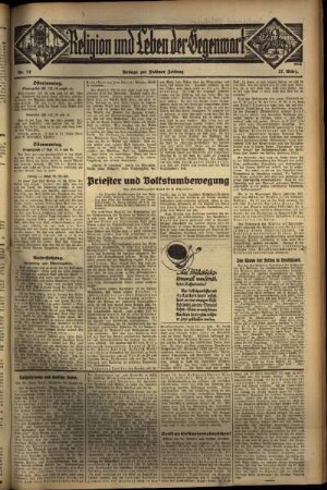 Zweite Ausgabe vom Sonntag, den 27. März 1932.