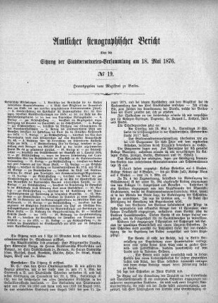 No. 19, 18. Mai 1876
