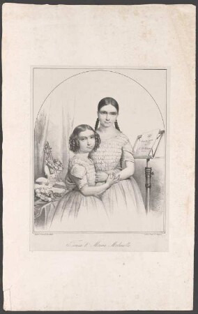Doppelporträt Teresa (1827-1904) und Maria Milanollo (1832-1848)