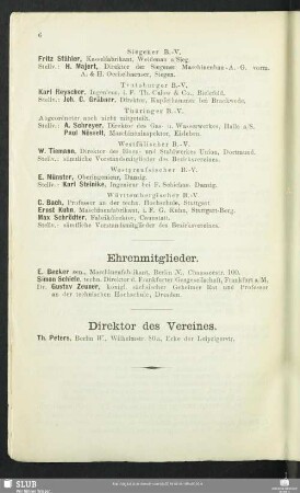 Direktor des Vereines.