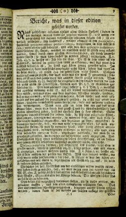 Bericht, was in dieser edition geleistet worden.