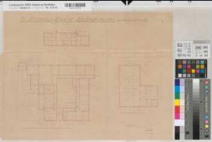 Lüdinghausen (Lüdinghausen) St. Antonius Kloster Grundrisse des Wirtschafts- und Lagergebäudes 1941 1 : 200 41 x 55 Pause Kock, Architekt Prov. Schulkollegium Nr. 7900