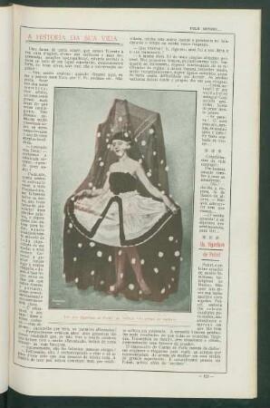 Um dos figurinos de Poiret na revista "As armas da mulher"