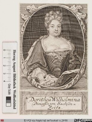 Bildnis Dorothea Wilhelmina, Landgräfin von Hessen-Kassel, geb. Prinzessin von Sachsen-Zeitz