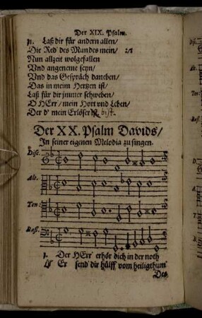 Der XX. Psalm Davids [-] Der XXIV. Psalm Davids