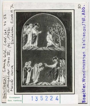 München, Staatsbibliothek: Clm 4453, sog. Evangeliar Ottos III., fol. 175b: Maulbeerbaum