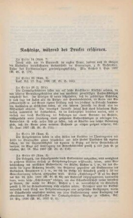 Nachträge, während des Druckes erschienen