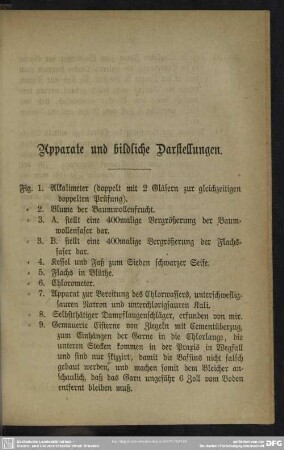 Apparate und bildliche Darstellungen