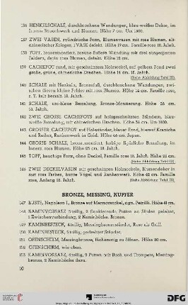 Bronze, Messing, Kupfer (Nr. 147-162)