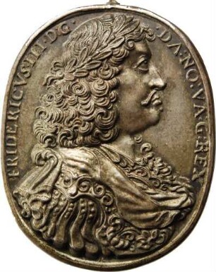 König Friedrich III. und König Christian V. - Thronbesteigung von Christian V.