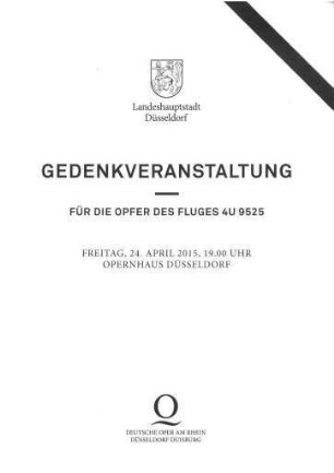 Gedenkveranstaltung für die Opfer des Fluges 4U 9525