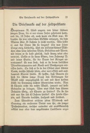Die Briefmarke auf der Feldpostkarte