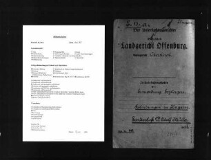 Untersuchungsakten -Sonderheft Adolf Müller