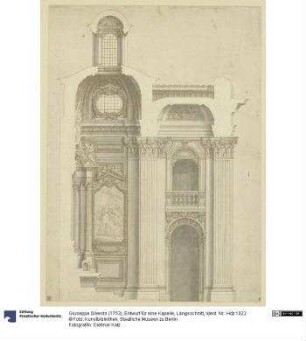 Entwurf für eine Kapelle, Längsschnitt