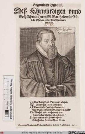 Bildnis Bartholomäus Rulich (Rülich)