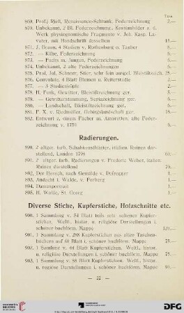 Diverse Stiche, Kupferstiche, Holzschnitte etc. (Nr. 900-912)