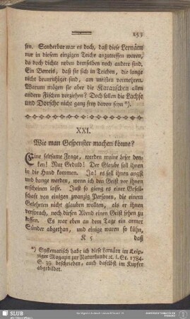 XXI. Wie man Gespenster machen könne?