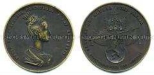 Medaille auf die böhmische Krönung der österreichischen Kaiserin Maria Anna Augusta