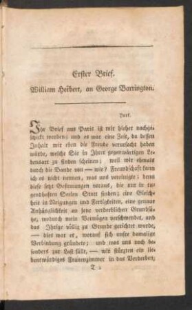 Erster Brief - Acht und dreyßigster Brief