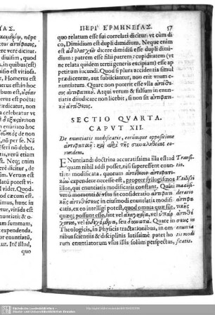 Caput XII. Sectio Quarta