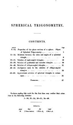 Spherical Trigonometry.