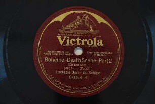 Bohême : Death Scene - part 2 (Oh Dio Mimi); (act 4) / (Piccini)