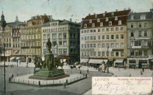 Leipzig: Marktplatz mit Siegesdenkmal
