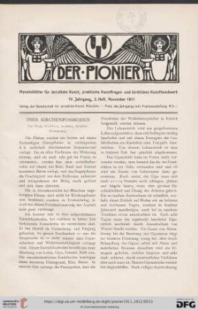 2. Heft, November 1911