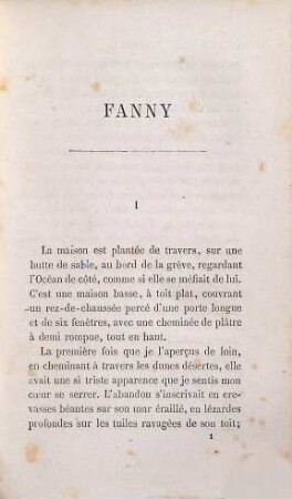 Fanny : étude