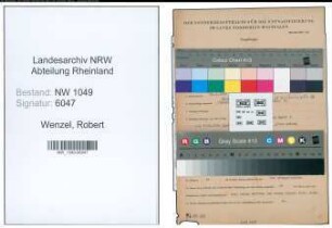 Entnazifizierung Robert Wenzel , geb. 21.04.1909 (Polizeibeamter)