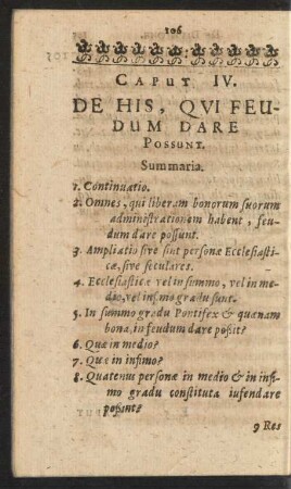 Caput IV. De His, Qui Feudum Dare Possunt.
