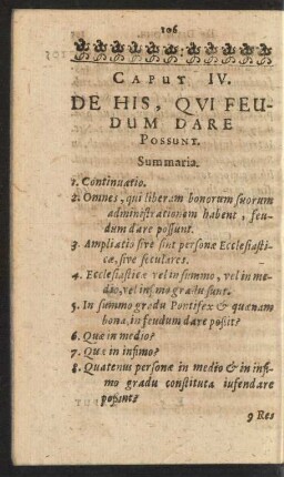 Caput IV. De His, Qui Feudum Dare Possunt.