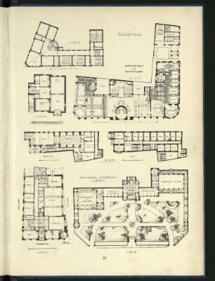 Grundrisse. zu Taf. 10, zu Taf. 20, zu Taf. 14, zu Taf. 22, zu Taf. 31, zu Taf. 33