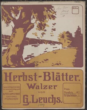 Herbst-Blätter : Walzer [für] Pianoforte ; op. 8