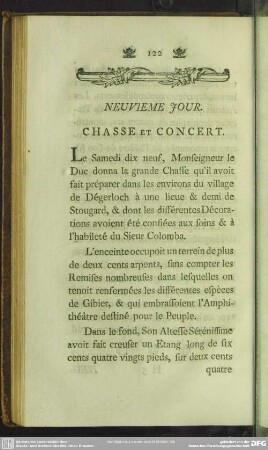 Neuvieme Jour. Chasse Et Concert
