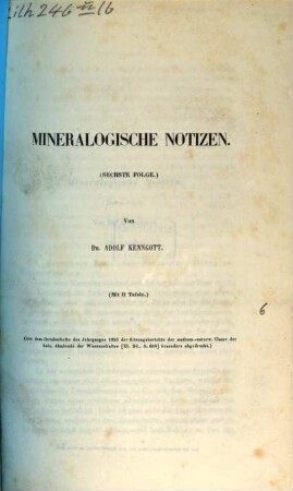 Mineralogische Notizen. 6