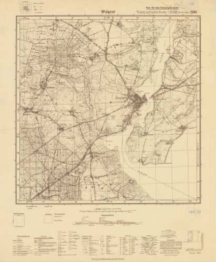 1948 Wolgast, Topographische Karte (4 cm - Karte)