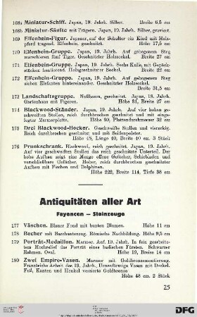 Antiquitäten aller Art (Nr. 177-610)