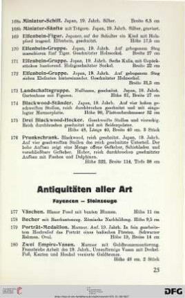 Antiquitäten aller Art (Nr. 177-610)