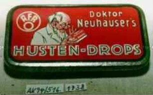Automaten-Blechdose für "Doktor Neuhäuser's HUSTEN-DROPS"