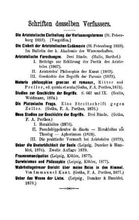 Schriften desselben Verfassers.