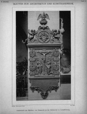 Tafel 57: Gedenktafel des Melchior von Graenroth in der Stiftskirche zu Aschaffenburg