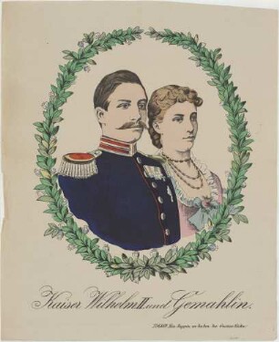 Kaiser Wilhelm II. und Gemahlin.