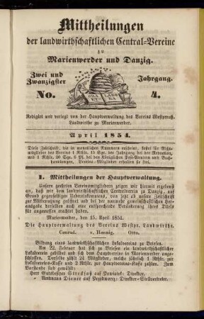 Zwei und Zwanzigster Jahrgang. No. 4.