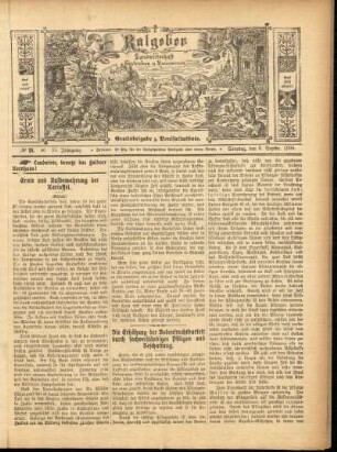 Ausgabe vom Sonntag, den 03. September 1905.