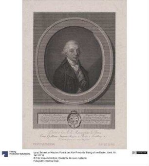 Porträt des Karl Friedrich, Markgraf von Baden