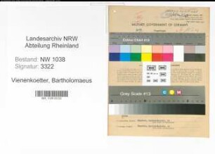 Entnazifizierung Bartholomaeus Vienenkoetter , geb. 09.12.1889 (Bankbeamter)