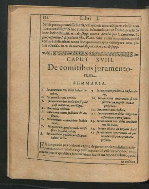 Caput XVIII. De comitibus iuramentorum.