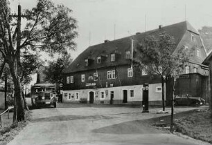 Zinnwald-Georgenfeld. Gasthof "Sächsischer Reiter", Geisingstraße 59 B. Haupteingangsseite